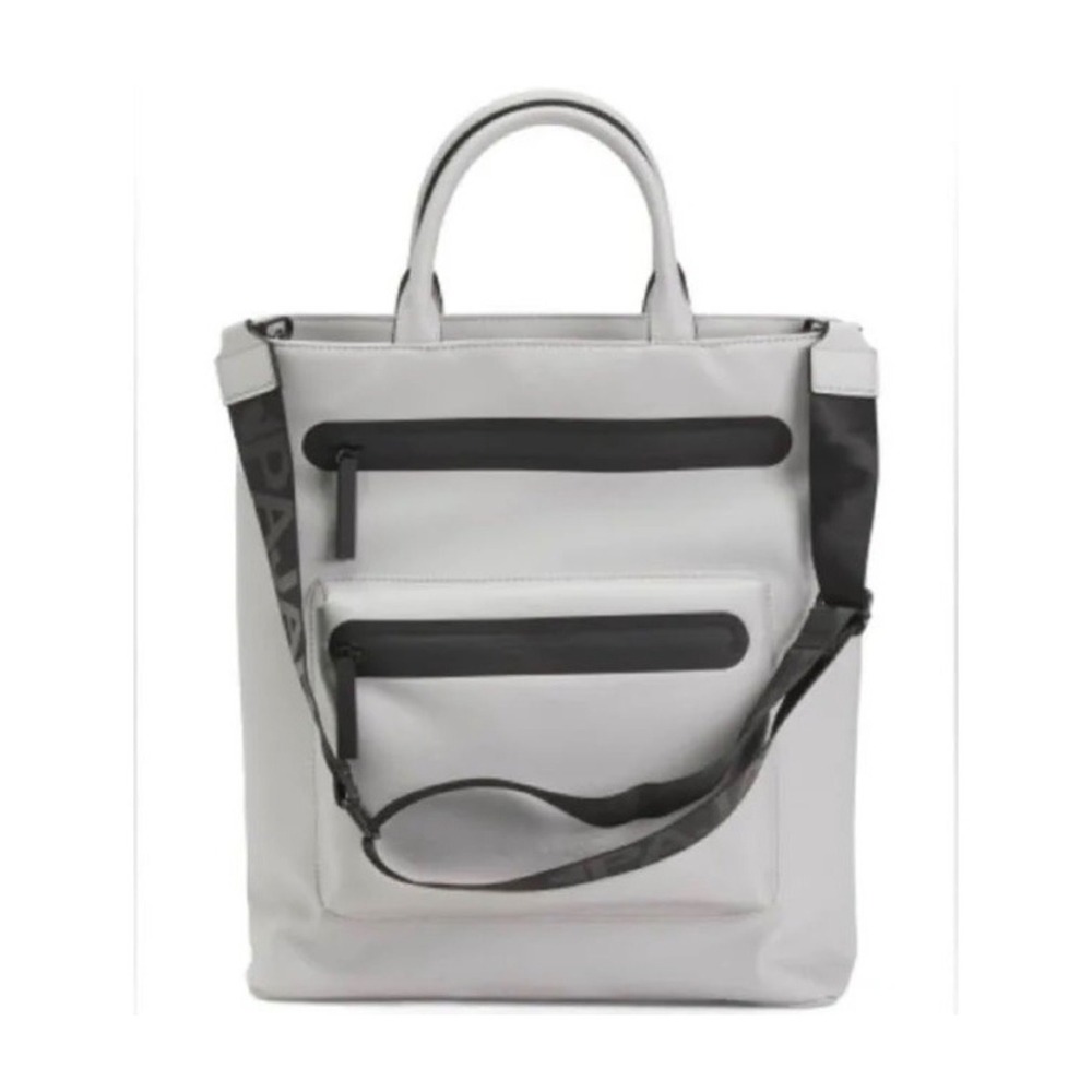 Pajar Canada Light Grey Tote Bag Convertible Crossbody‎ Shoulder Strap